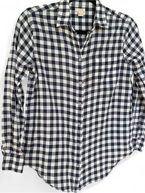 J.Crew Women’s Gingham Button Down Shirt Small Petite preppy capsule staple